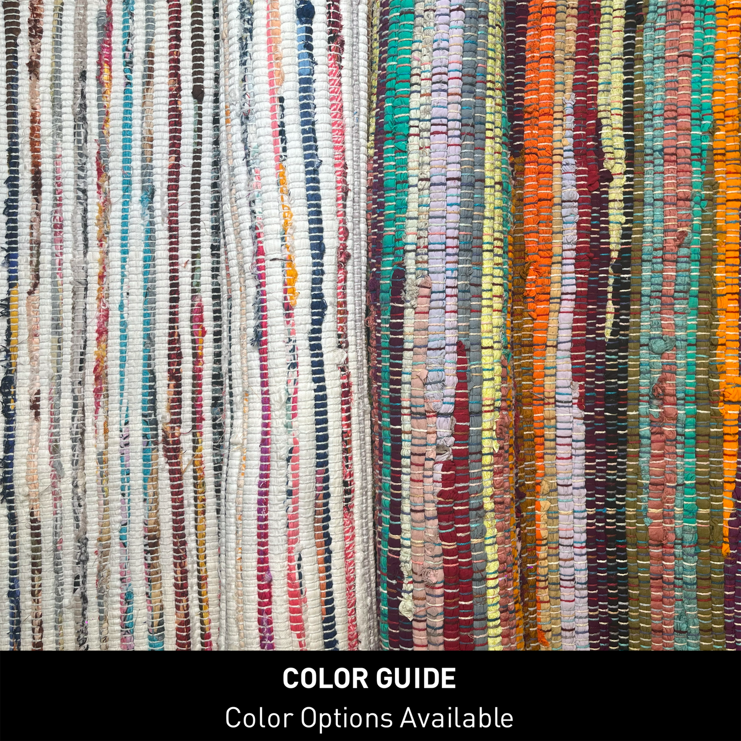 Rainbow Multi Chindi Rug - Multi, 24"x36"