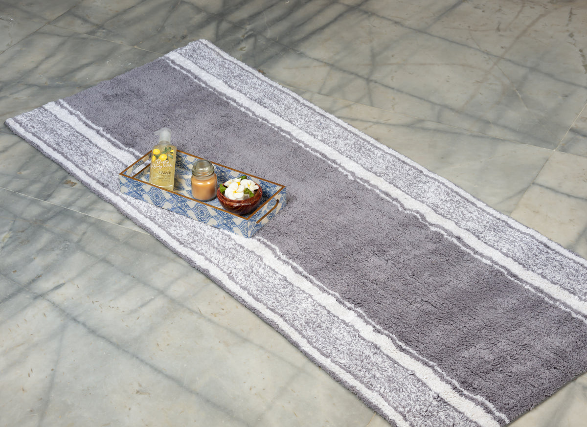 Manhattan Stripe Runner - Gray/White, 24''x60''