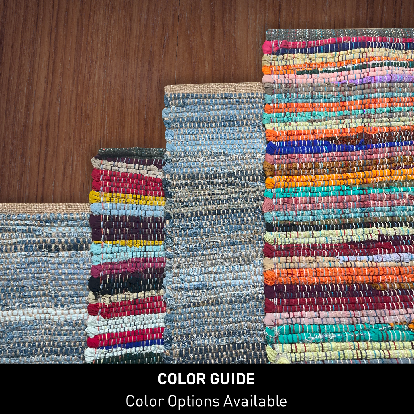 Rainbow Multi Chindi Table Runner - Multi, 13''x72''