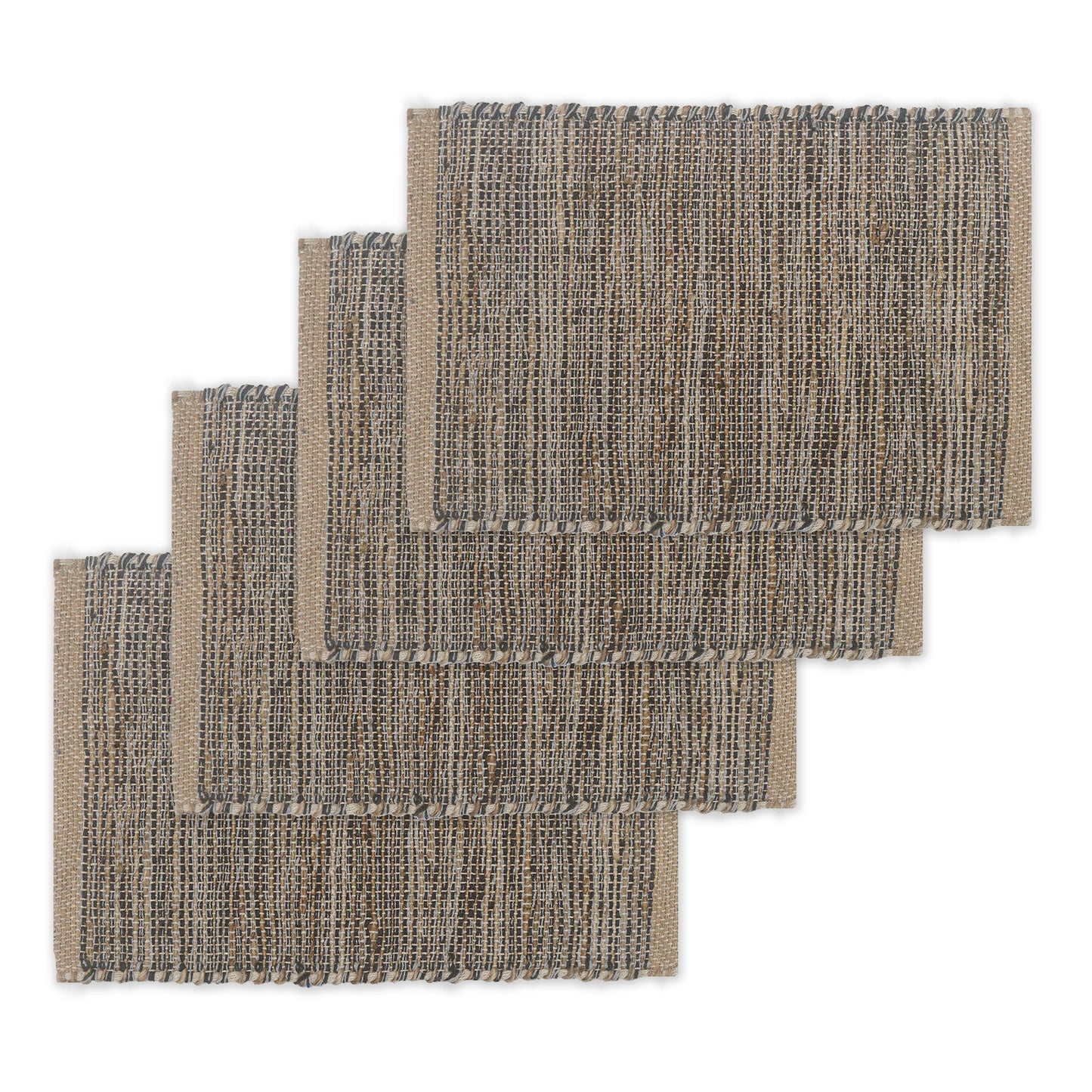 Ombre Placemats Set Of 4 - Natural/Gray, 13''x19''