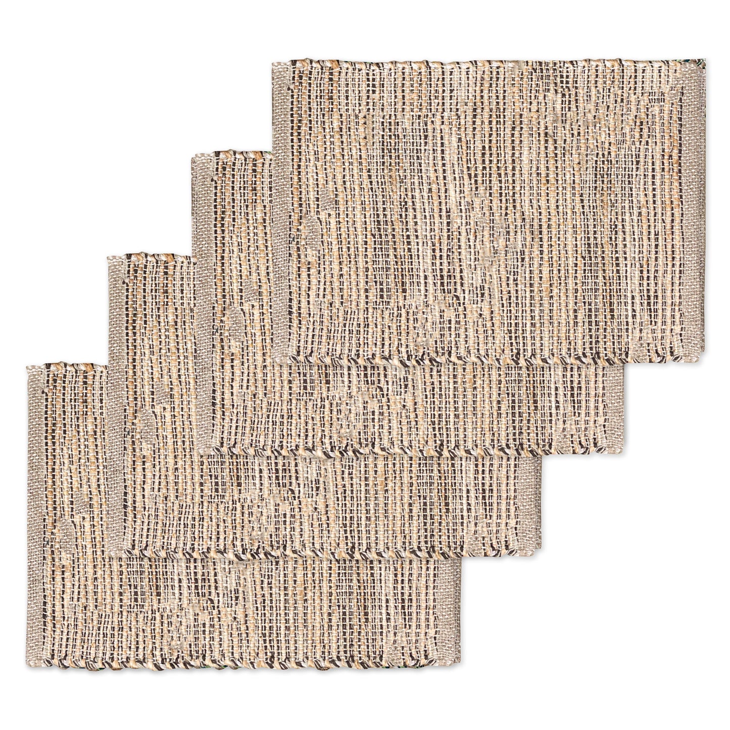 Ombre Placemats Set Of 4, Jute & Brown, 13x19 Inch