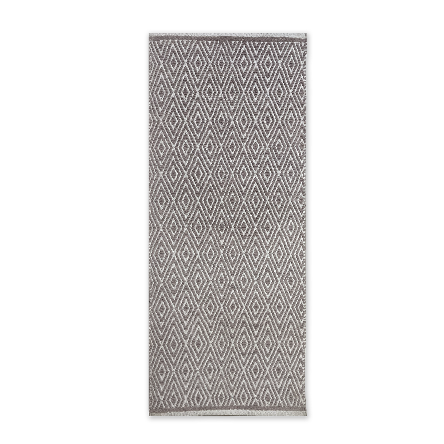 Diamond Runner - Taupe/White, 2'x5'
