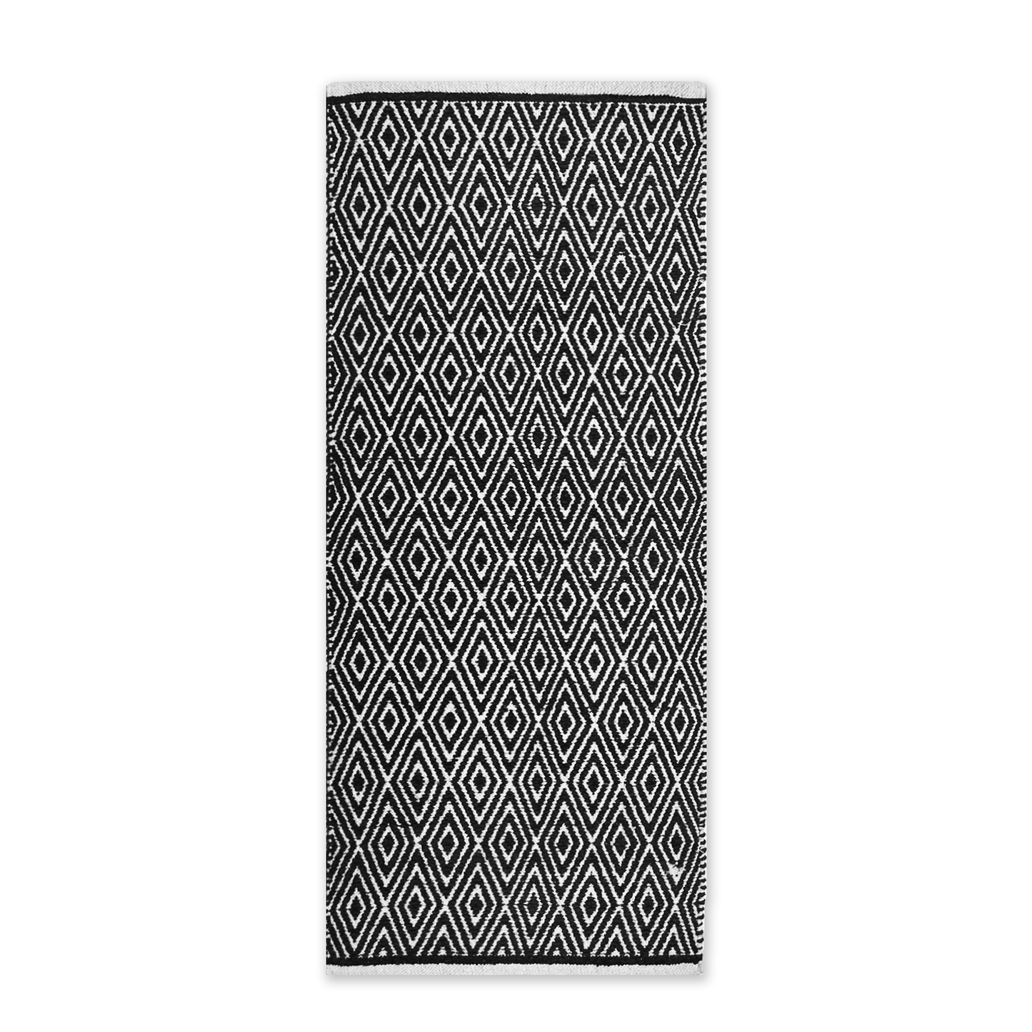 Diamond Runner - Black/White, 2'x5'