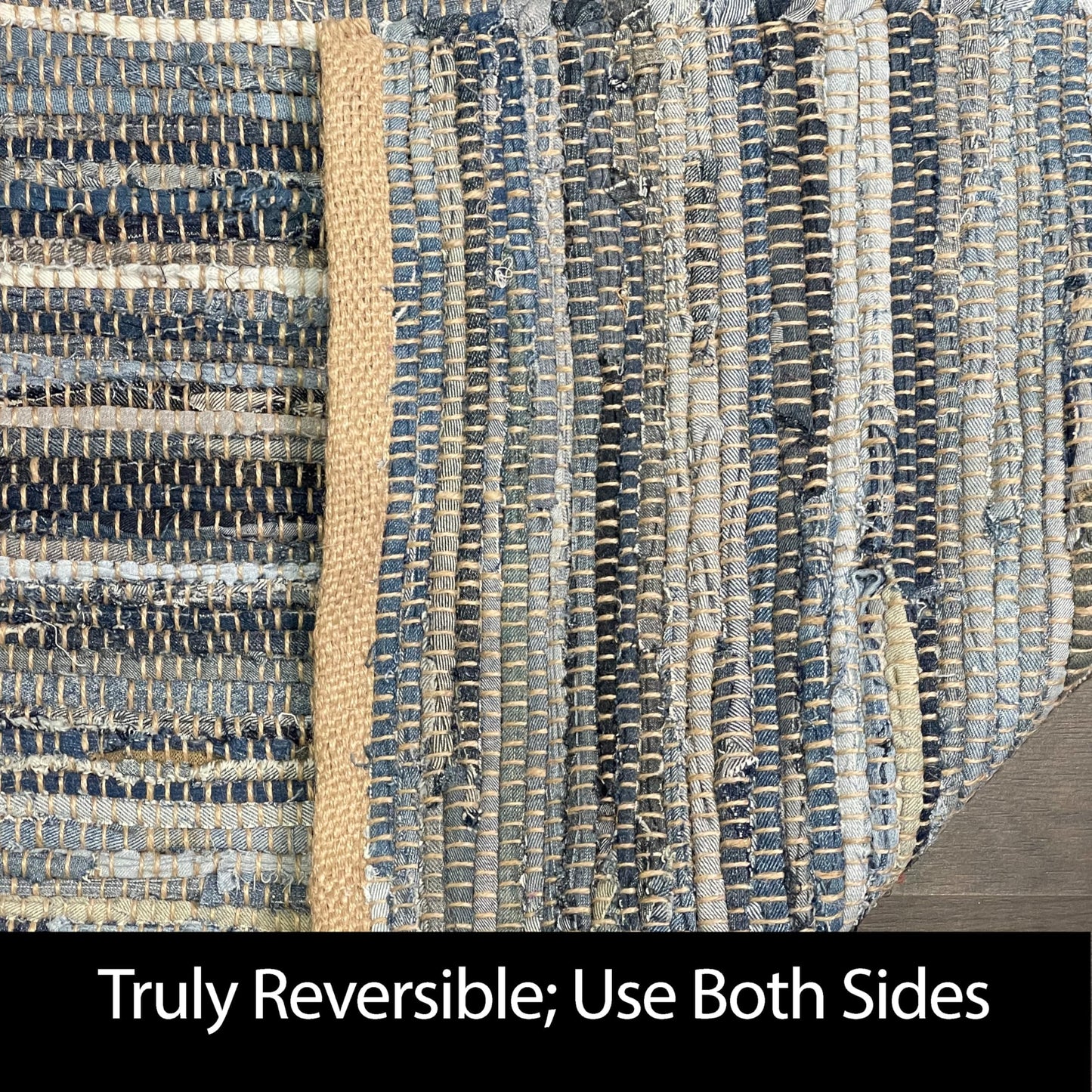 Denim Jute Rug - Denim Blue, 3'x5'