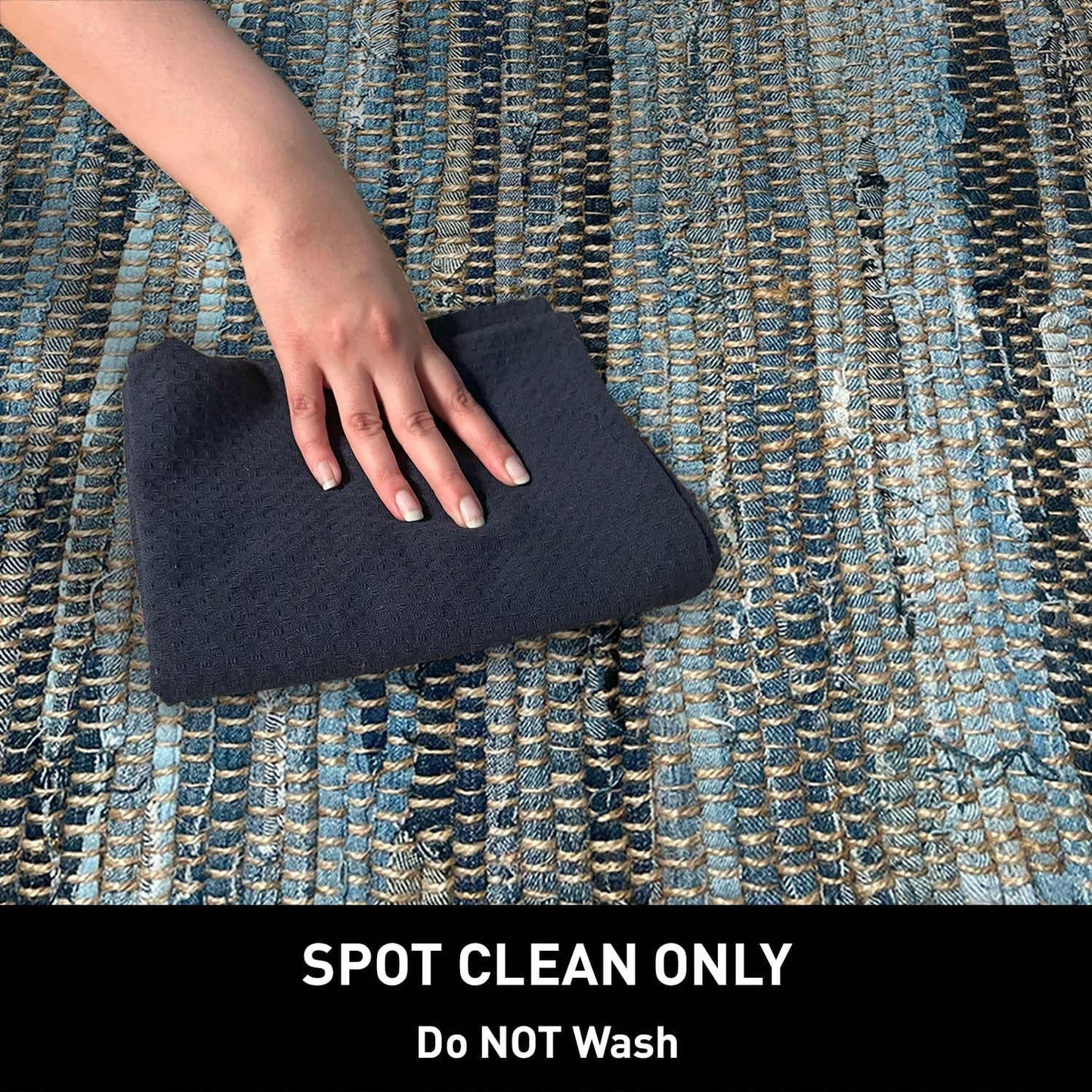 Denim Jute Rug - Denim Blue, 3'x5'