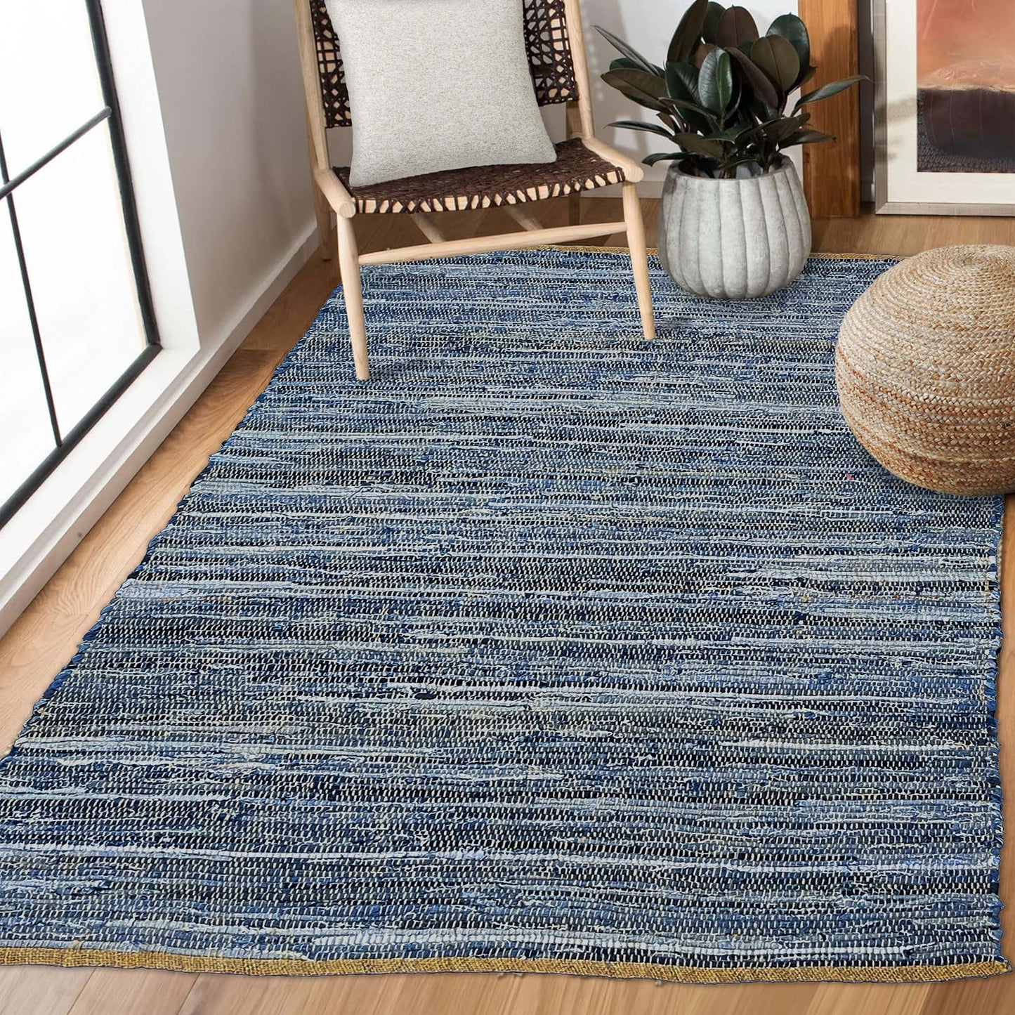 Denim Jute Rug - Denim Blue, 3'x5'