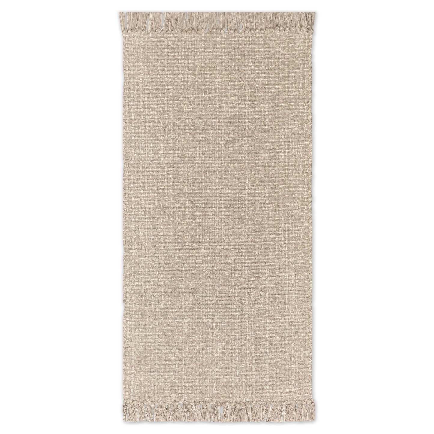 WAFFLE RUNNER, SAND-WHITE, 2' x5'.