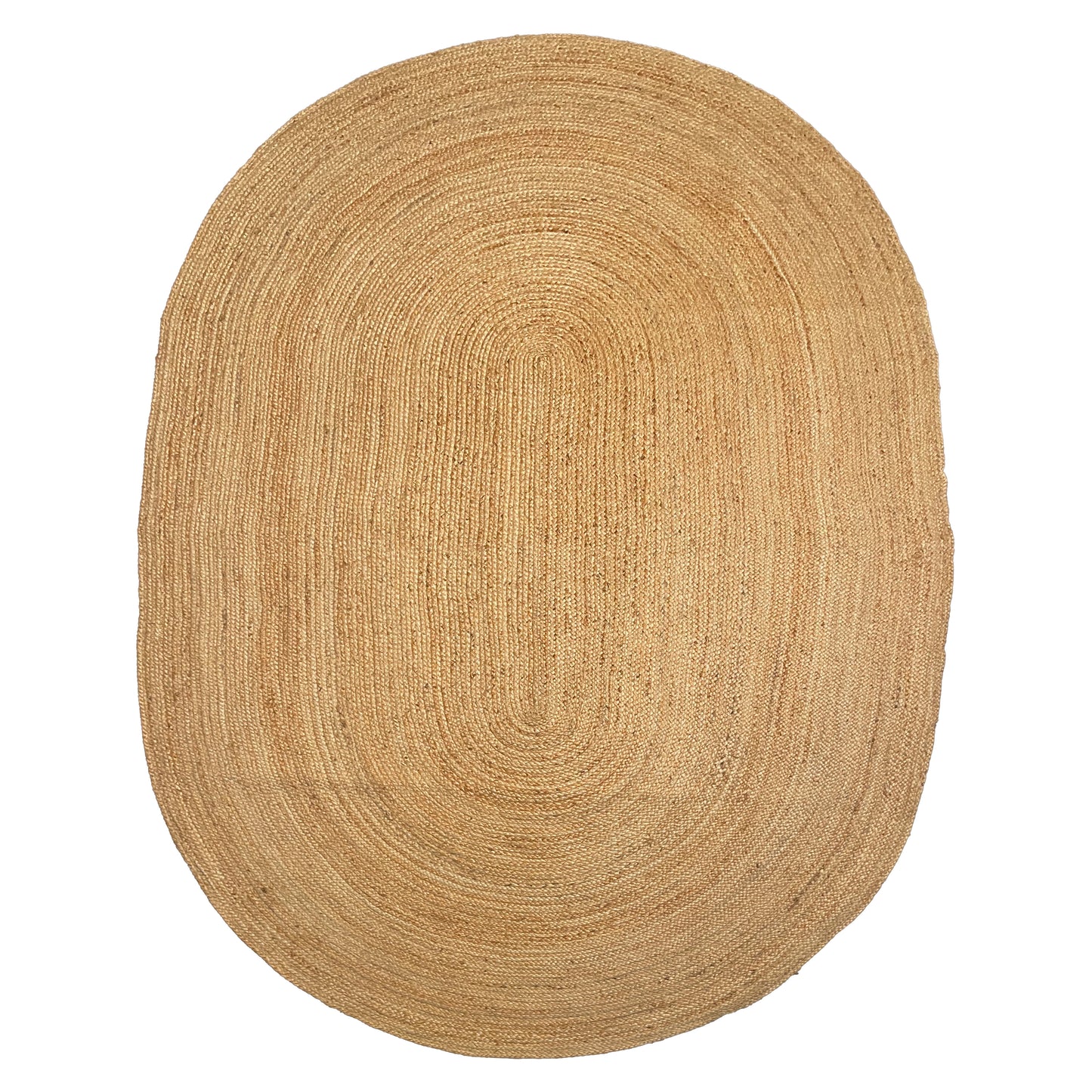BRAIDED JUTE OVAL RUG, NATURAL JUTE, 6'x9'