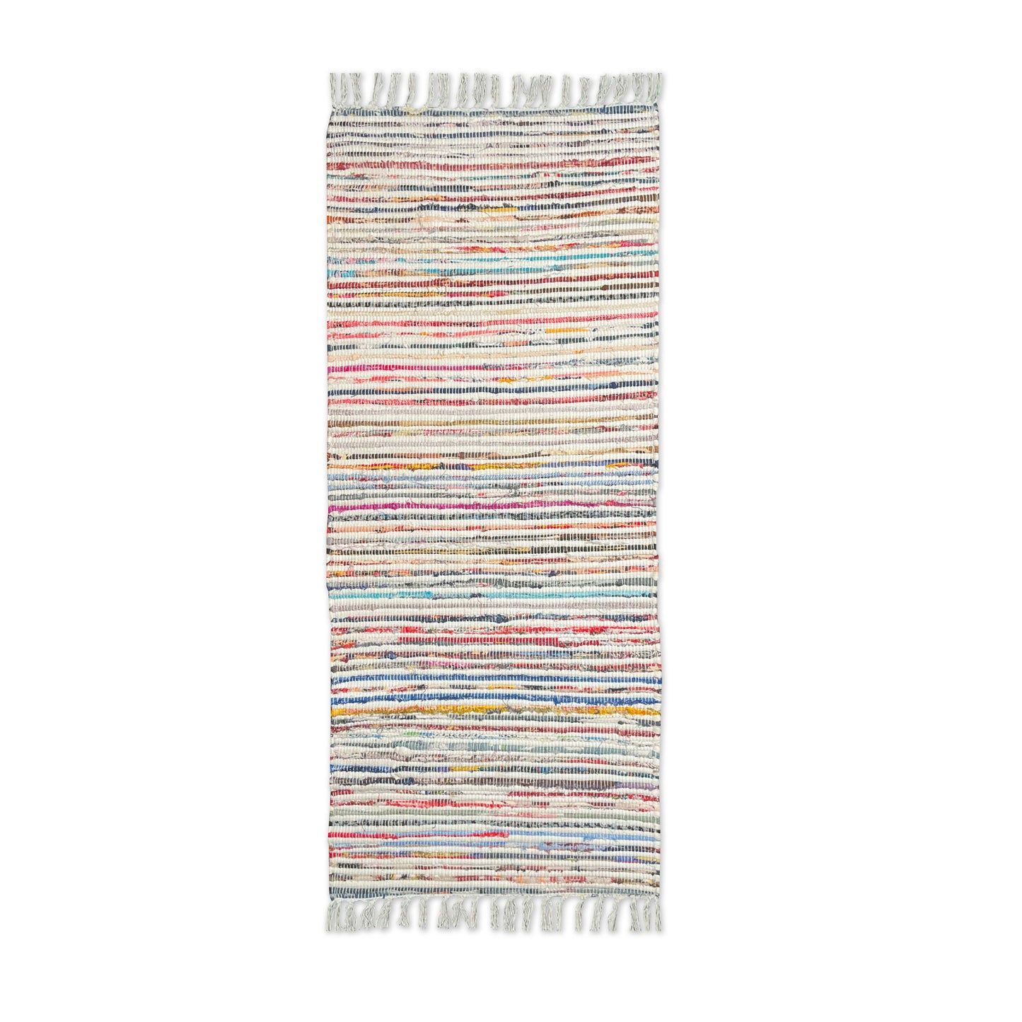 WHITE MULTI CHINDI RUNNER, MULTI, 2' x 5'.