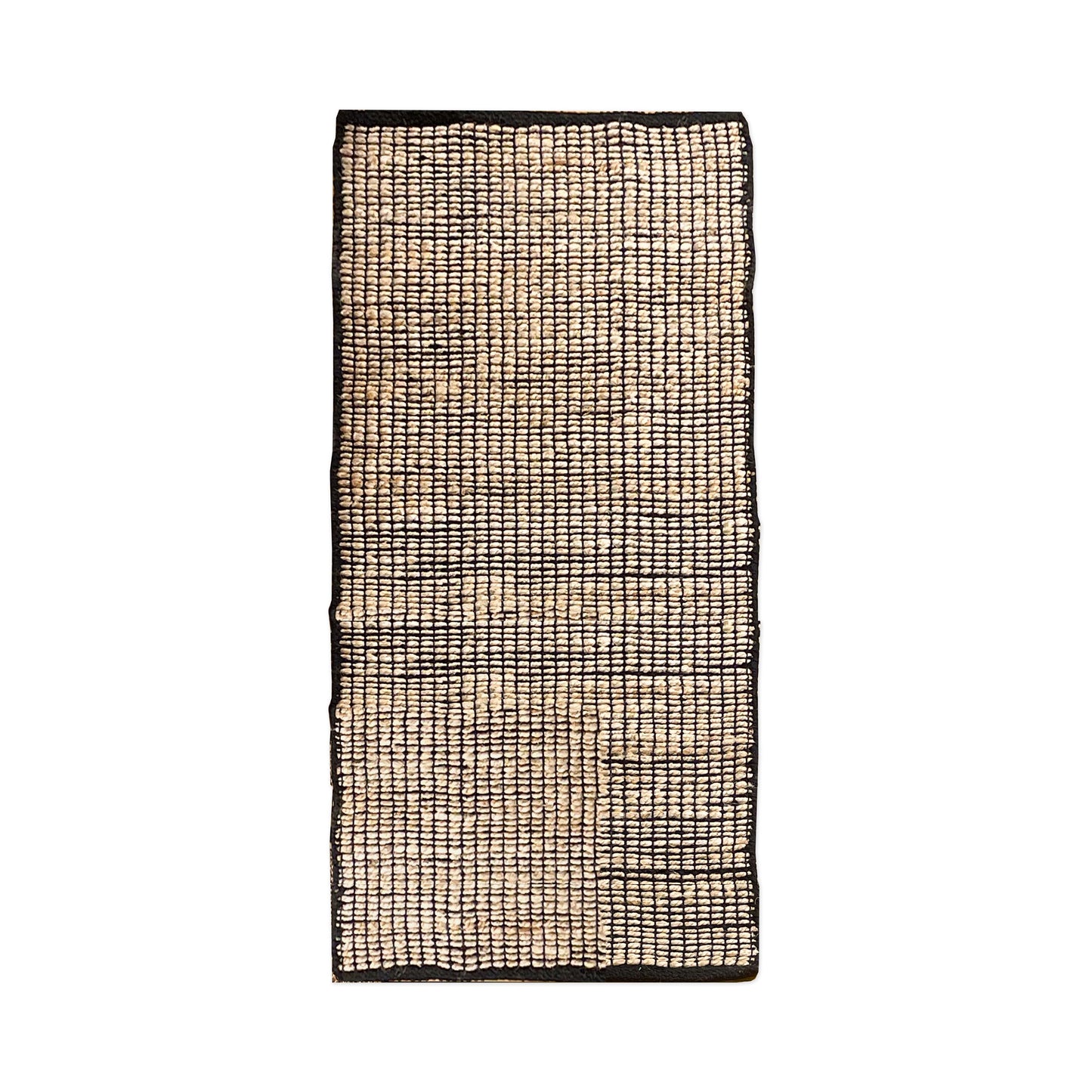 Monterey Jute/Cotton Runner Rug-Natural Jute/Black-2'x5'