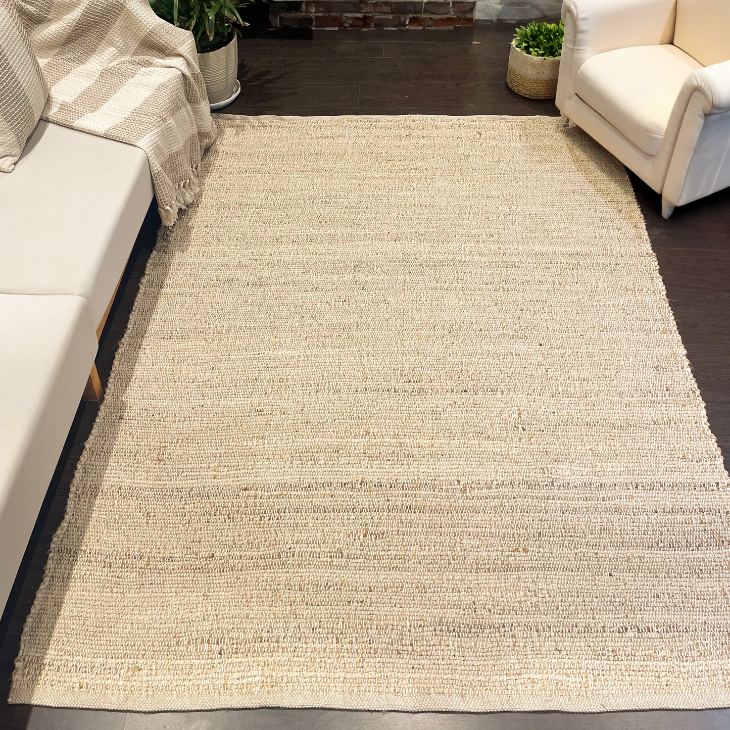 Jute Chindi Rug-Natural Jute-6'x9'.