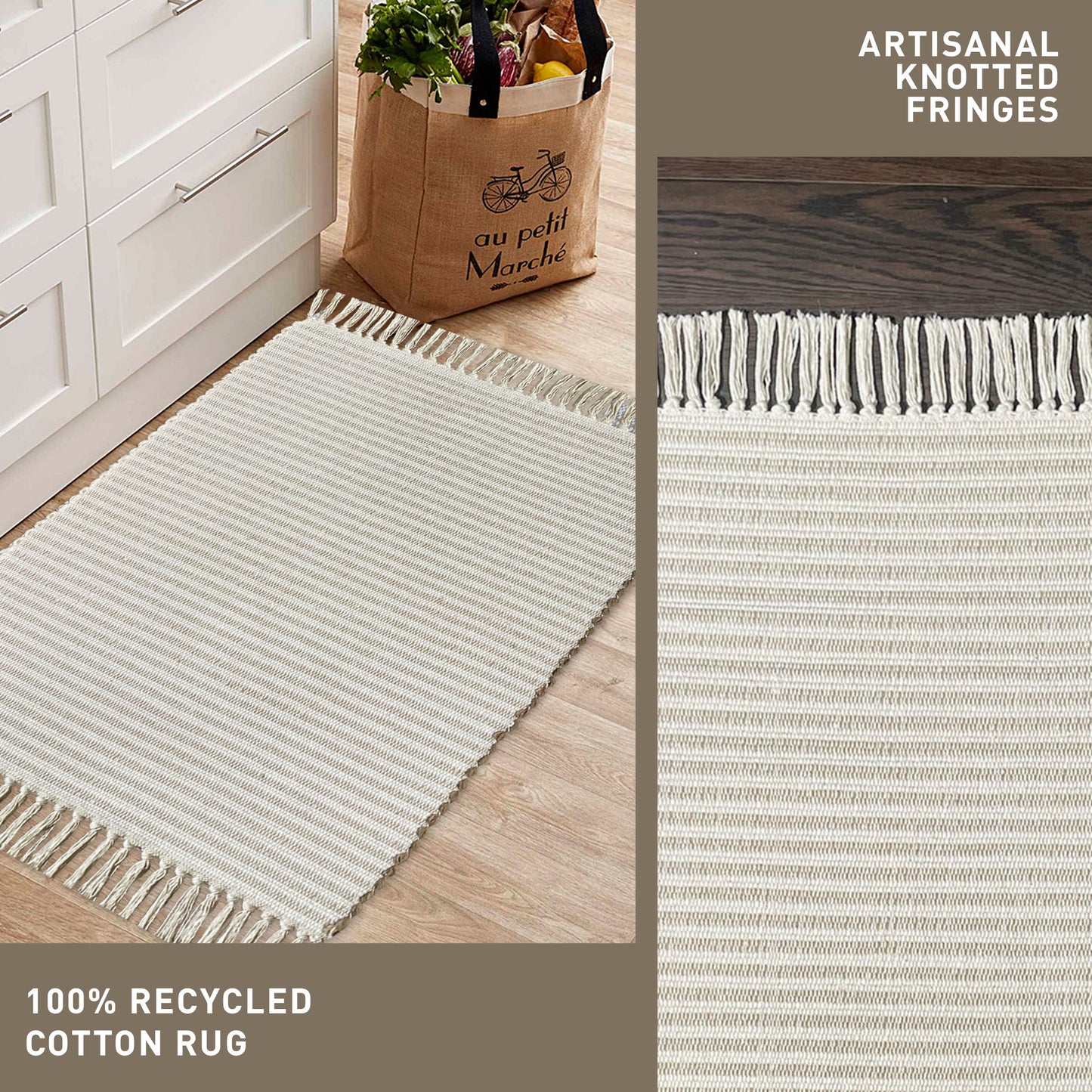 Providence Stripe Rug - Beige/Ivory, 2'x3'