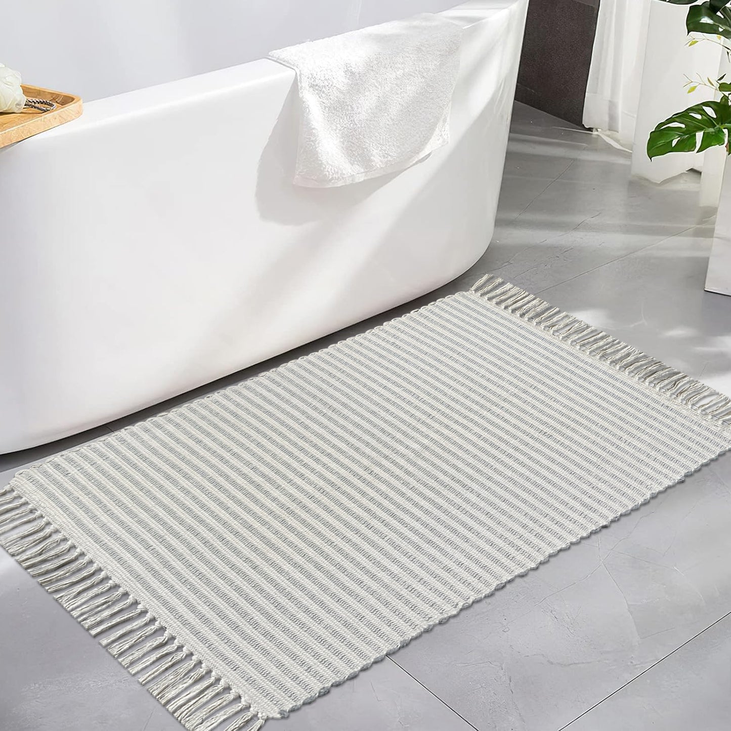 Providence Stripe Rug - Grey/Ivory, 2'x3'