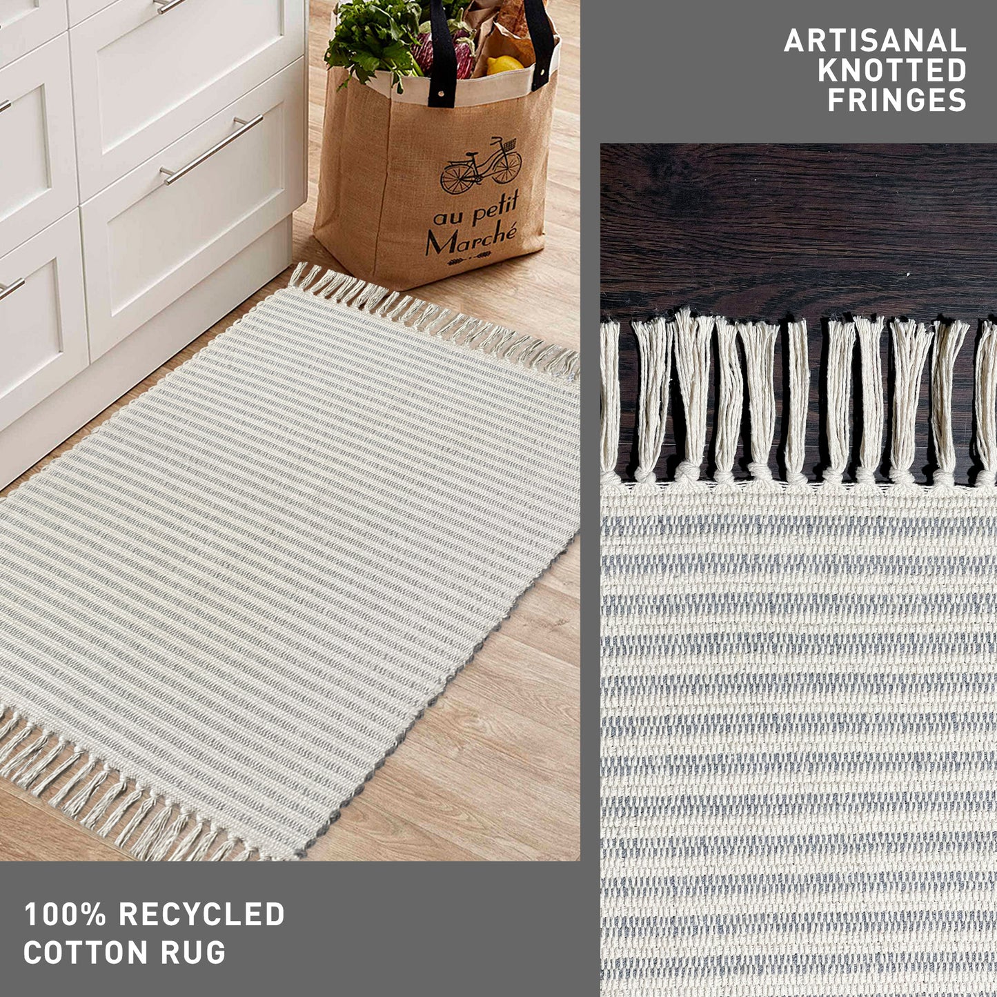 Providence Stripe Rug - Grey/Ivory, 2'x3'