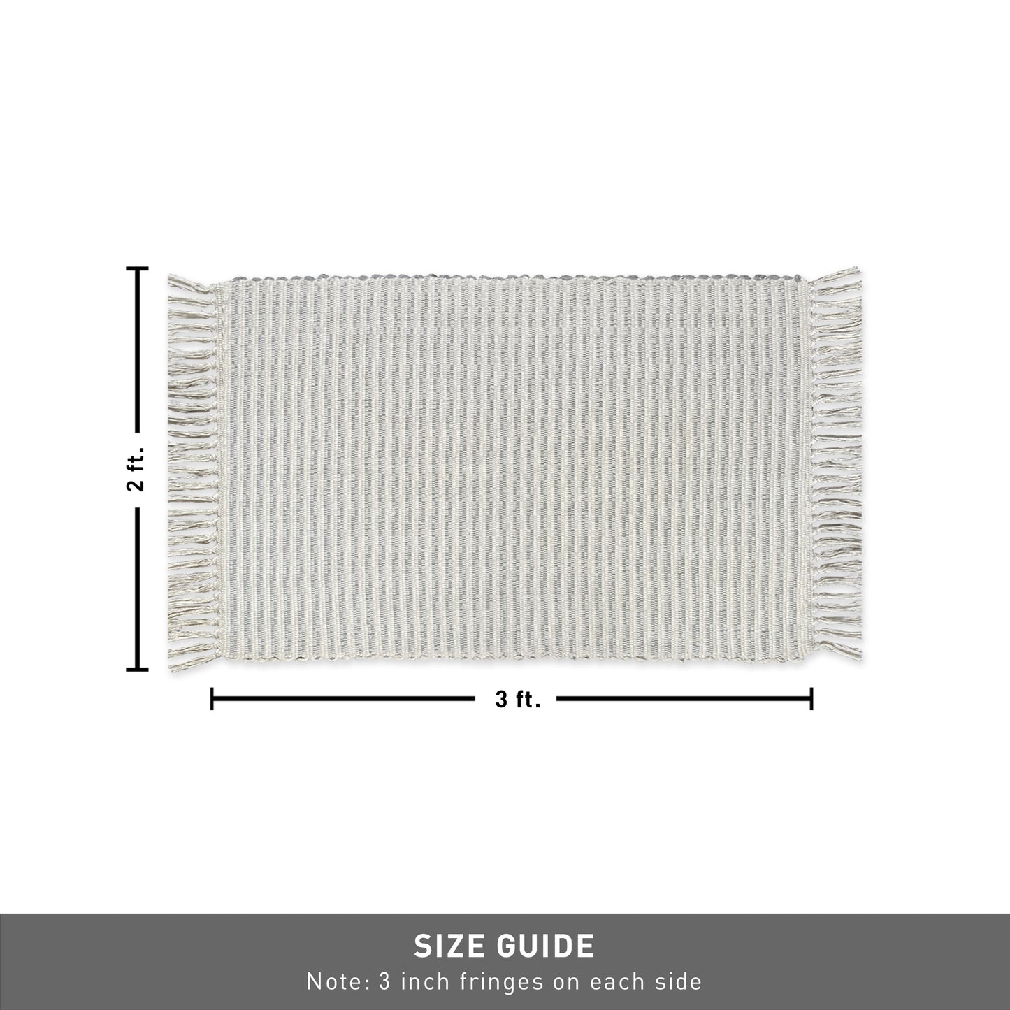 Providence Stripe Rug - Grey/Ivory, 2'x3'