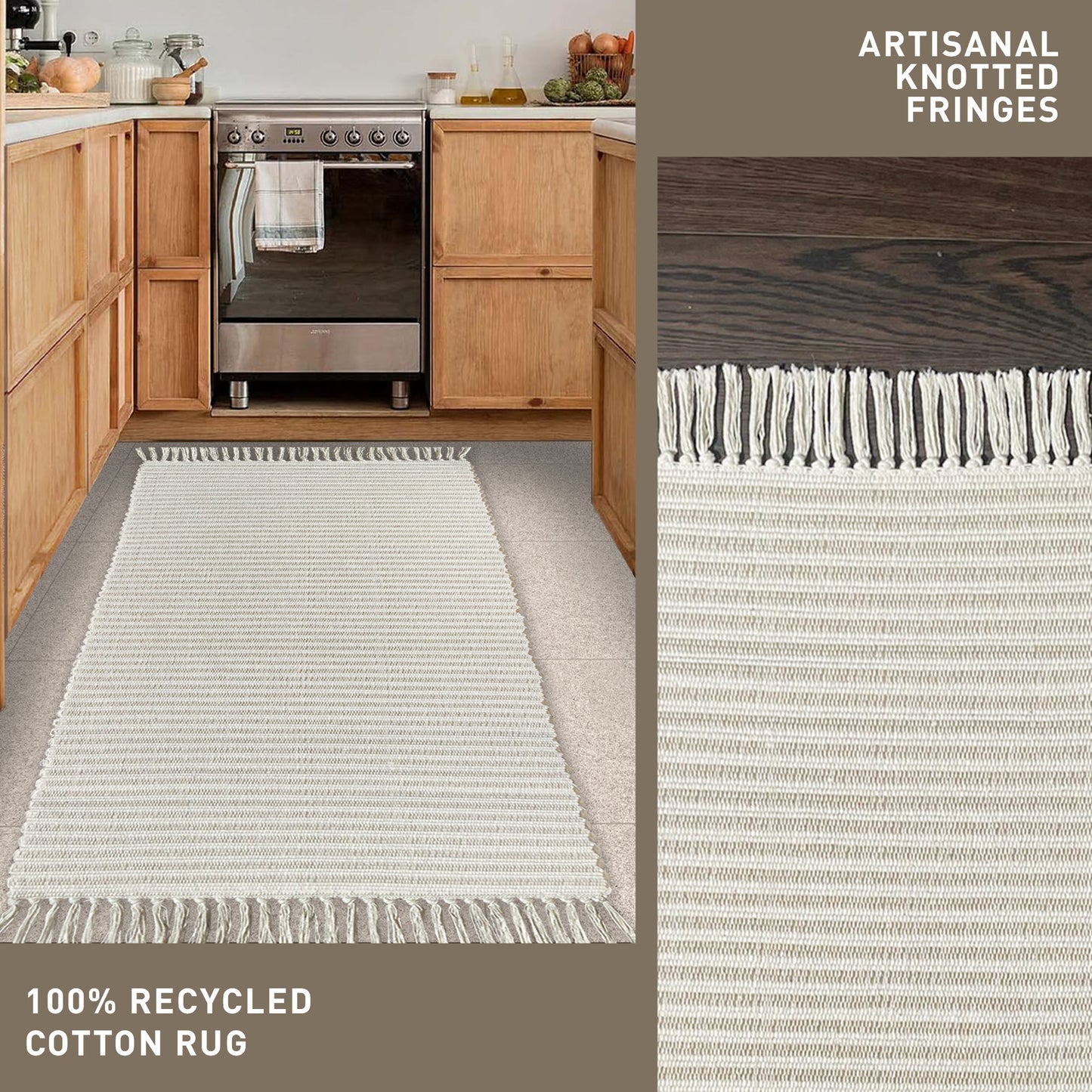 Providence Stripe Rug - Beige/Ivory, 2'x4.25'