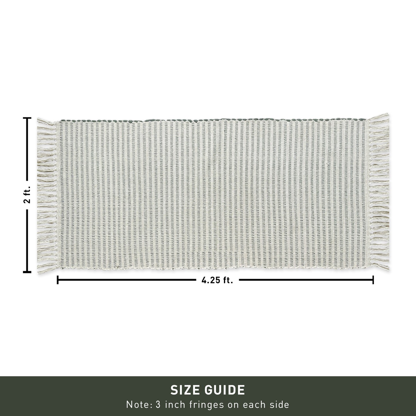 Providence Stripe Rug - Olive Green/Ivory, 2'x4.25'