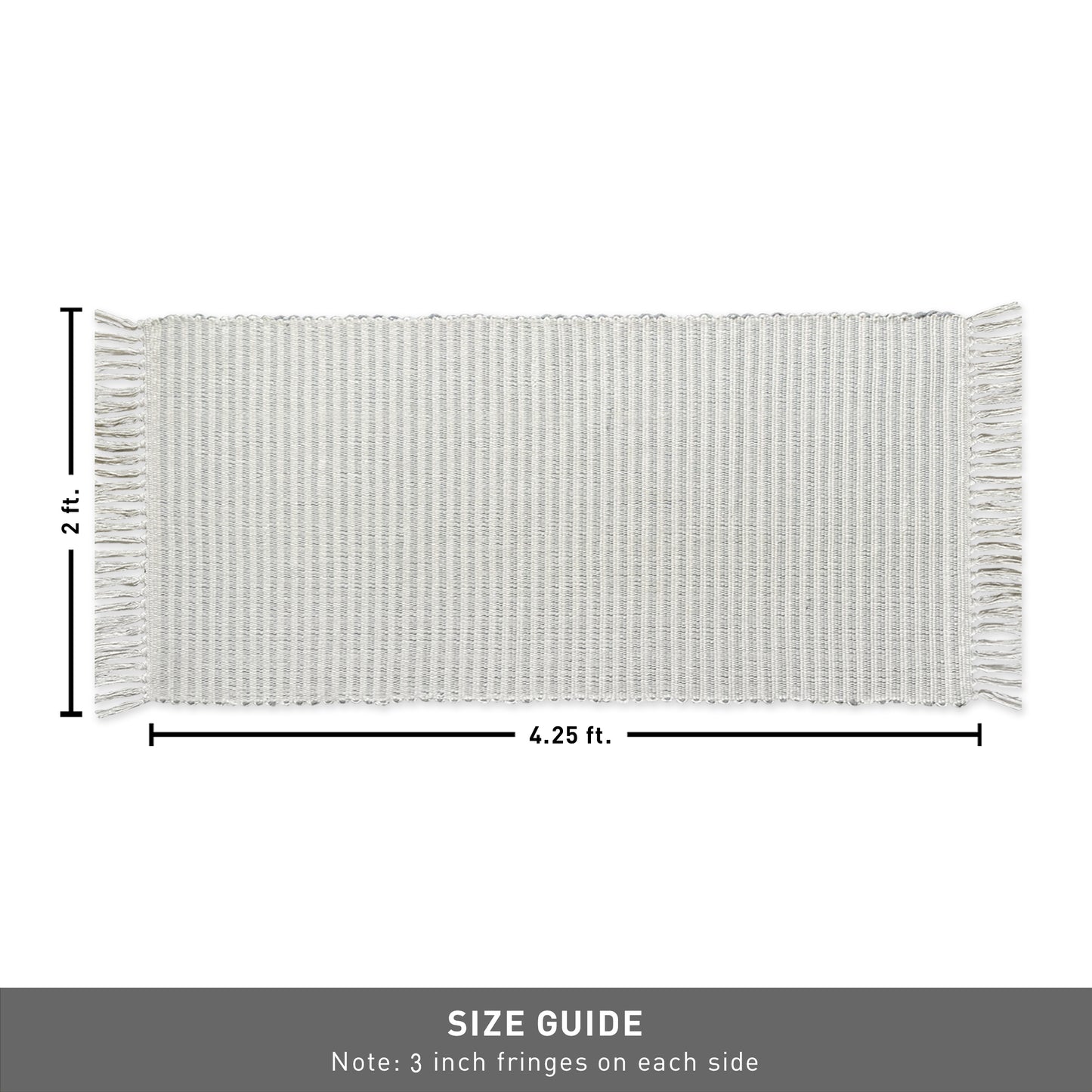 Providence Stripe Rug - Grey/Ivory, 2'x4.25'