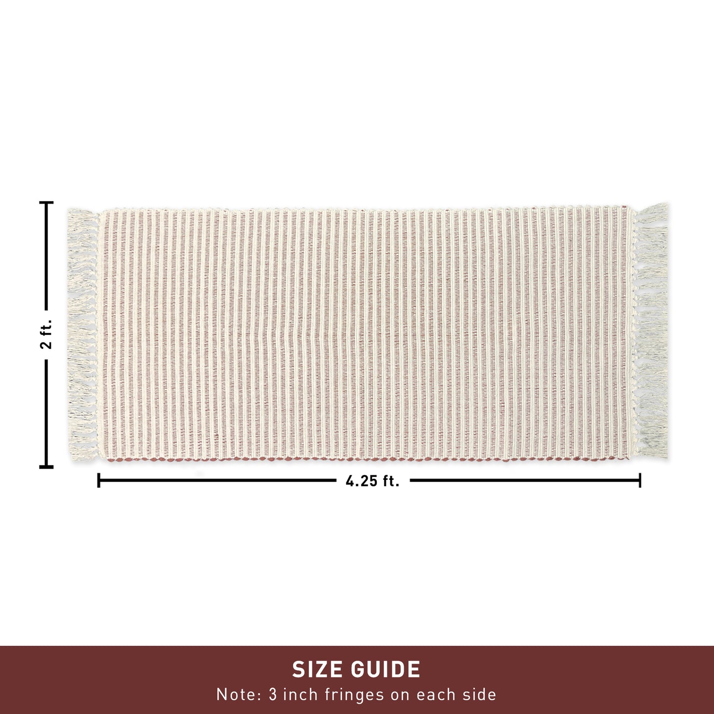 Providence Stripe Rug - Rust/Ivory, 2'x4.25'
