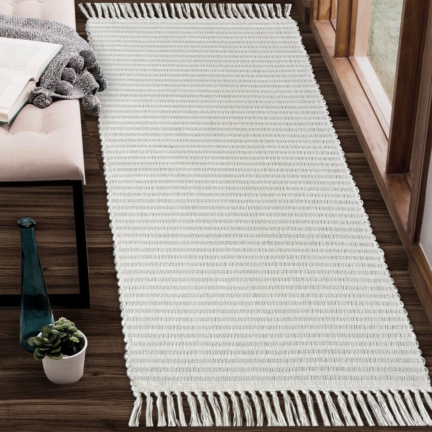 Providence Stripe Rug - Grey/Ivory, 2'x6'