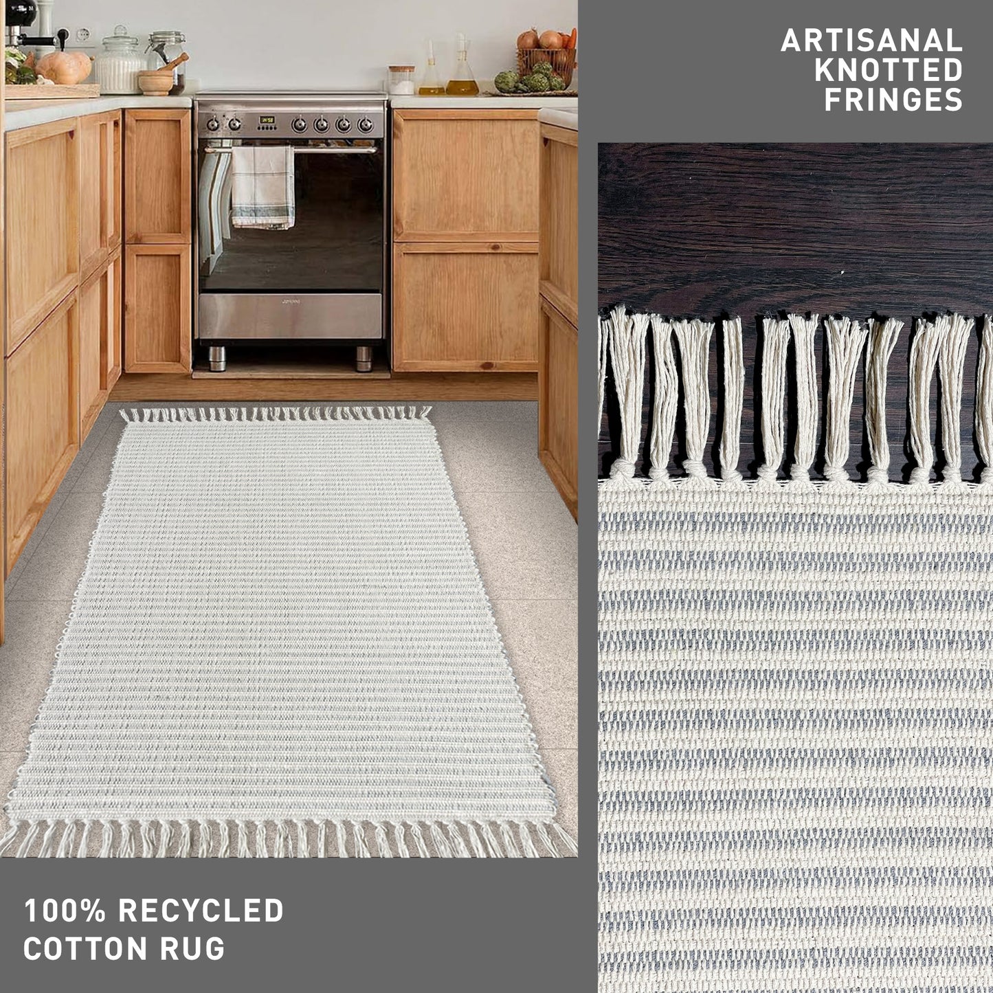 Providence Stripe Rug - Grey/Ivory, 2'x6'