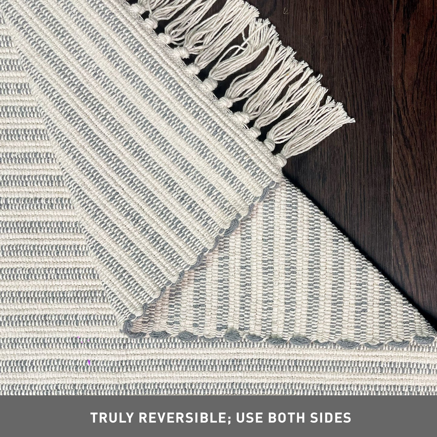 Providence Stripe Rug - Grey/Ivory, 2'x6'
