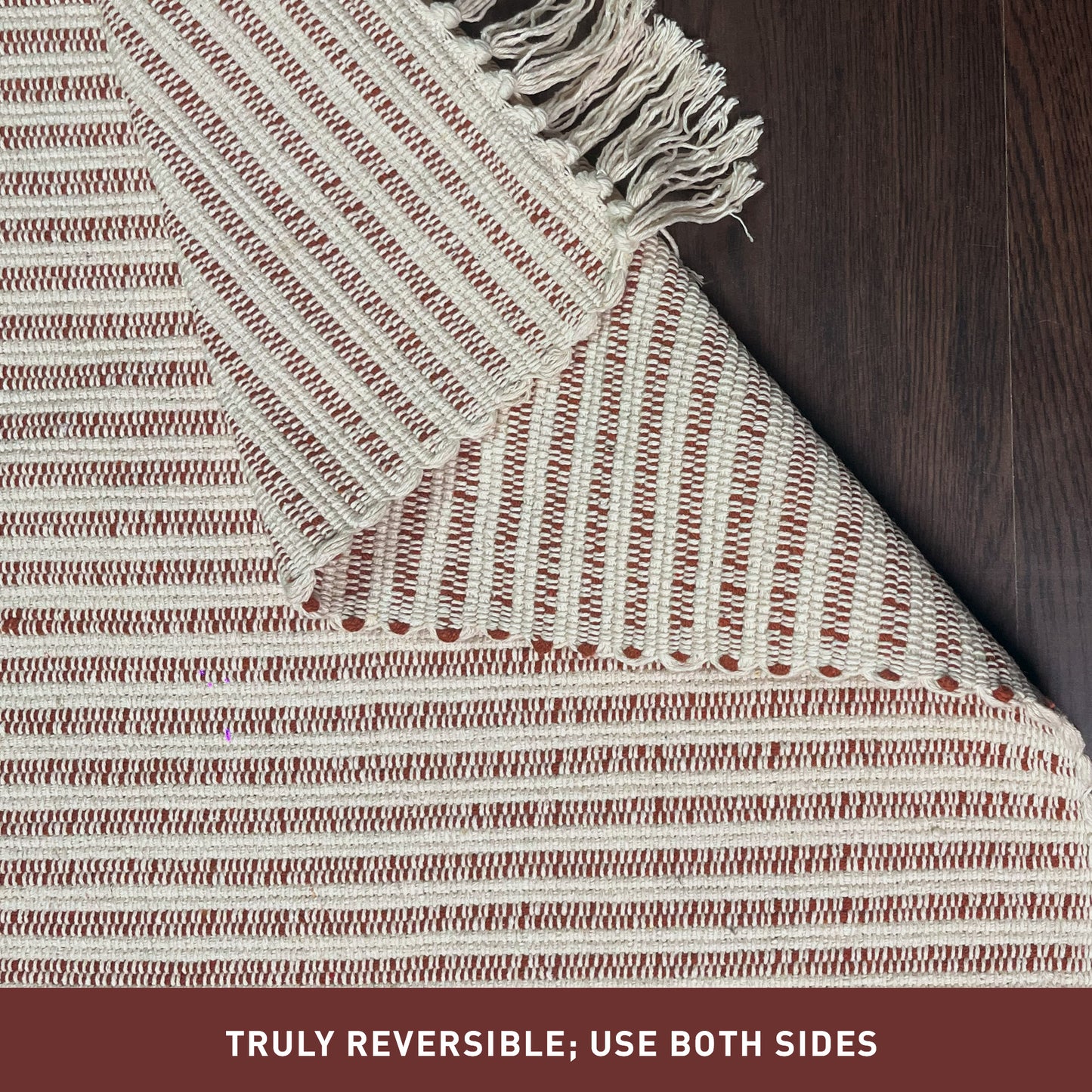 Providence Stripe Rug - Rust/Ivory, 2'x6'