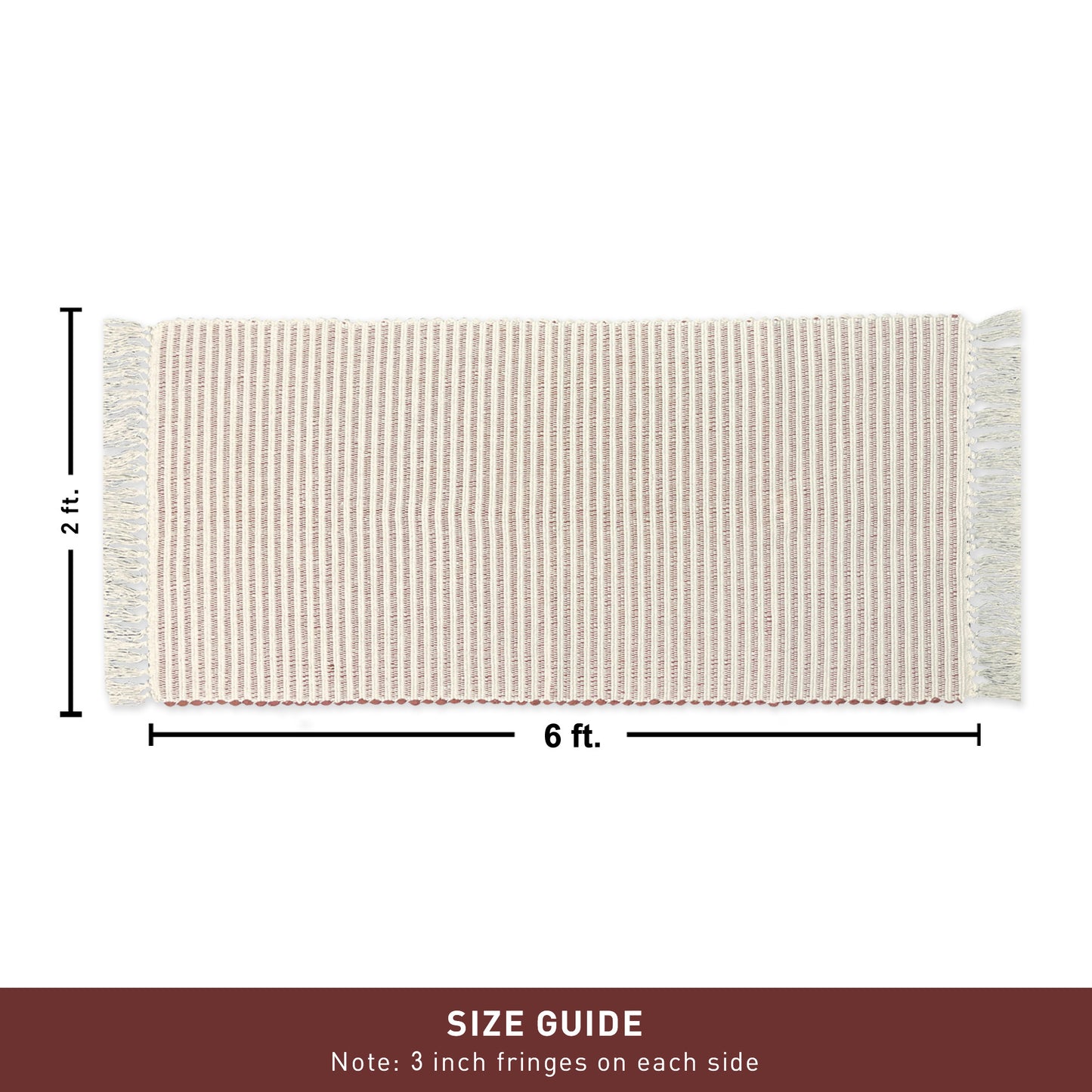 Providence Stripe Rug - Rust/Ivory, 2'x6'