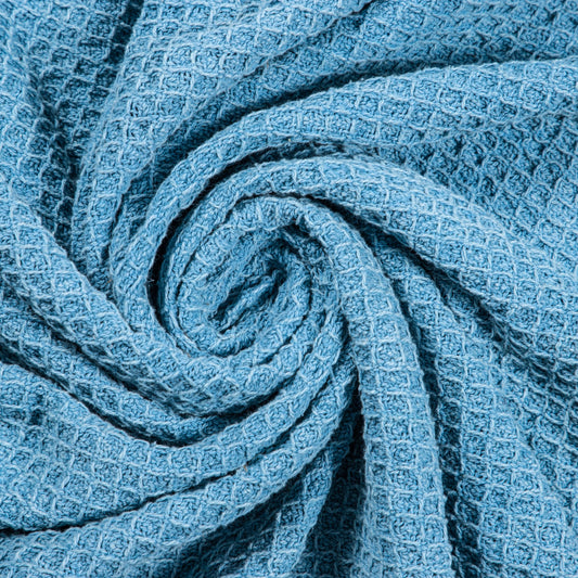 WAFFLE THROW, STONEWASH BLUE, 50''x60''