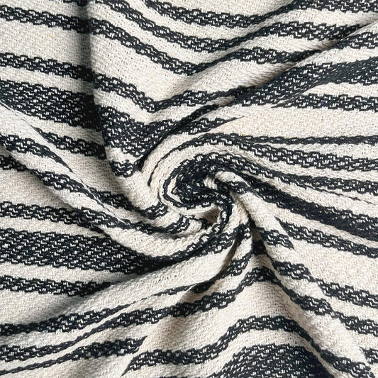 STOCKHOLM THROW, BLACK-IVORY, 50''x60''