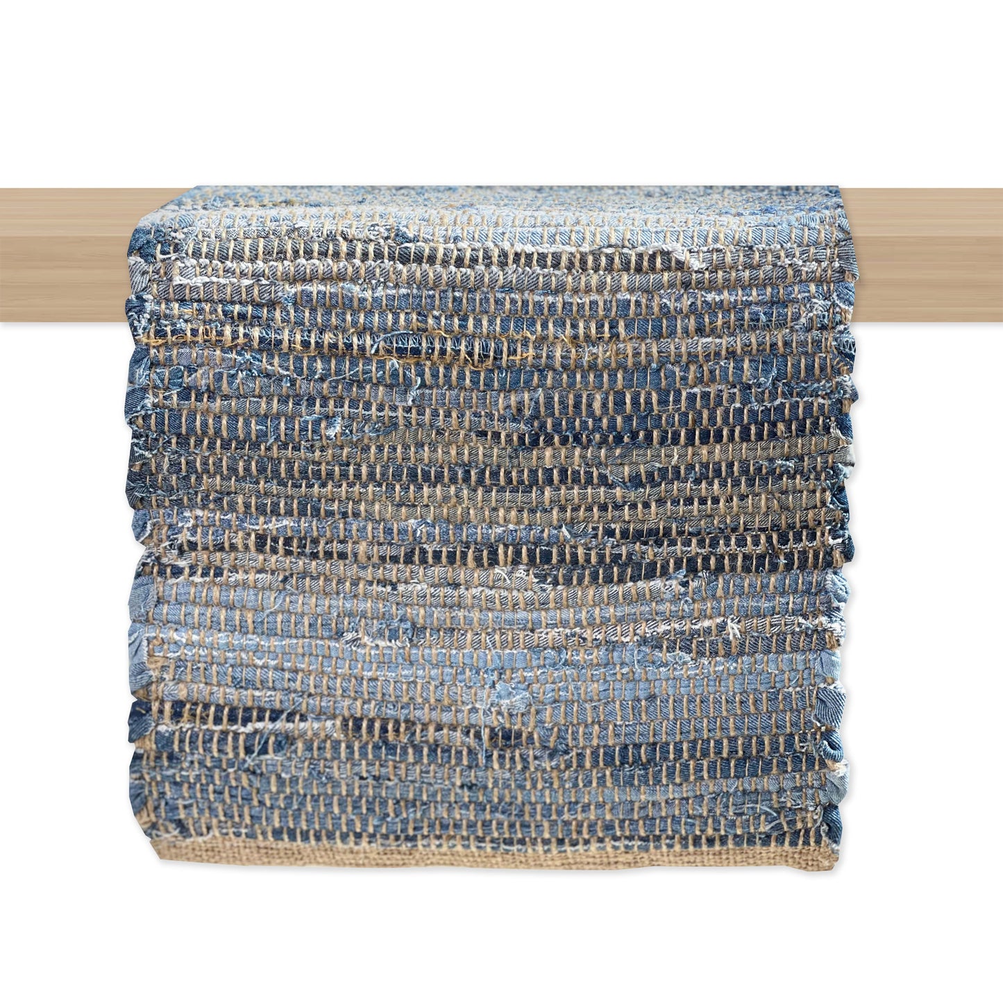 Denim Jute Table Runner - Denim Blue, 14''x72''