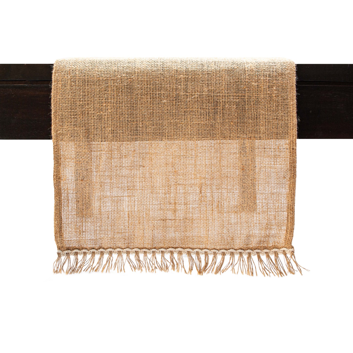 Burlap Lace Table Runner - Natural Jute, 13''x72''