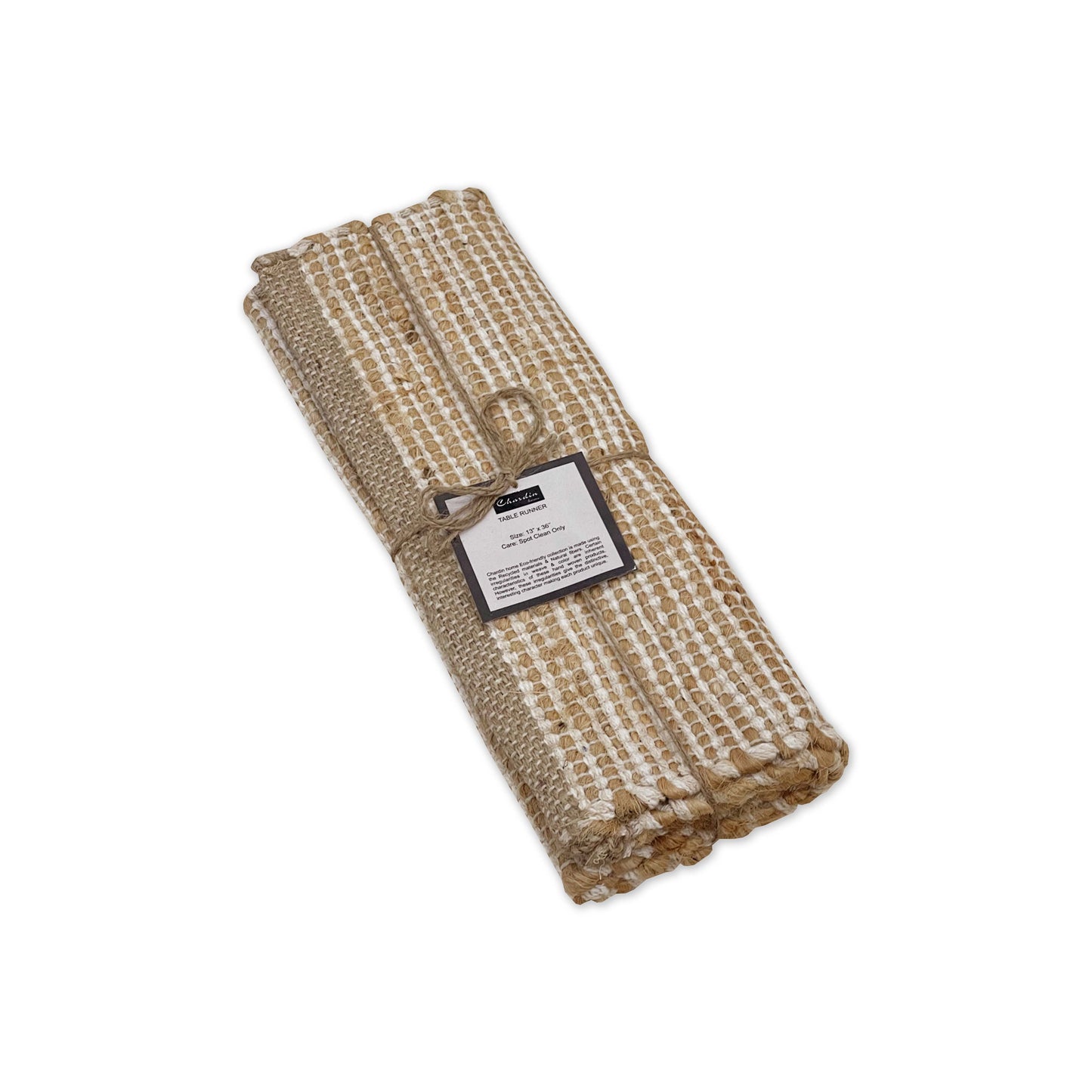 OMBRE TABLE RUNNER, NATURAL-IVORY, 13''x36''.