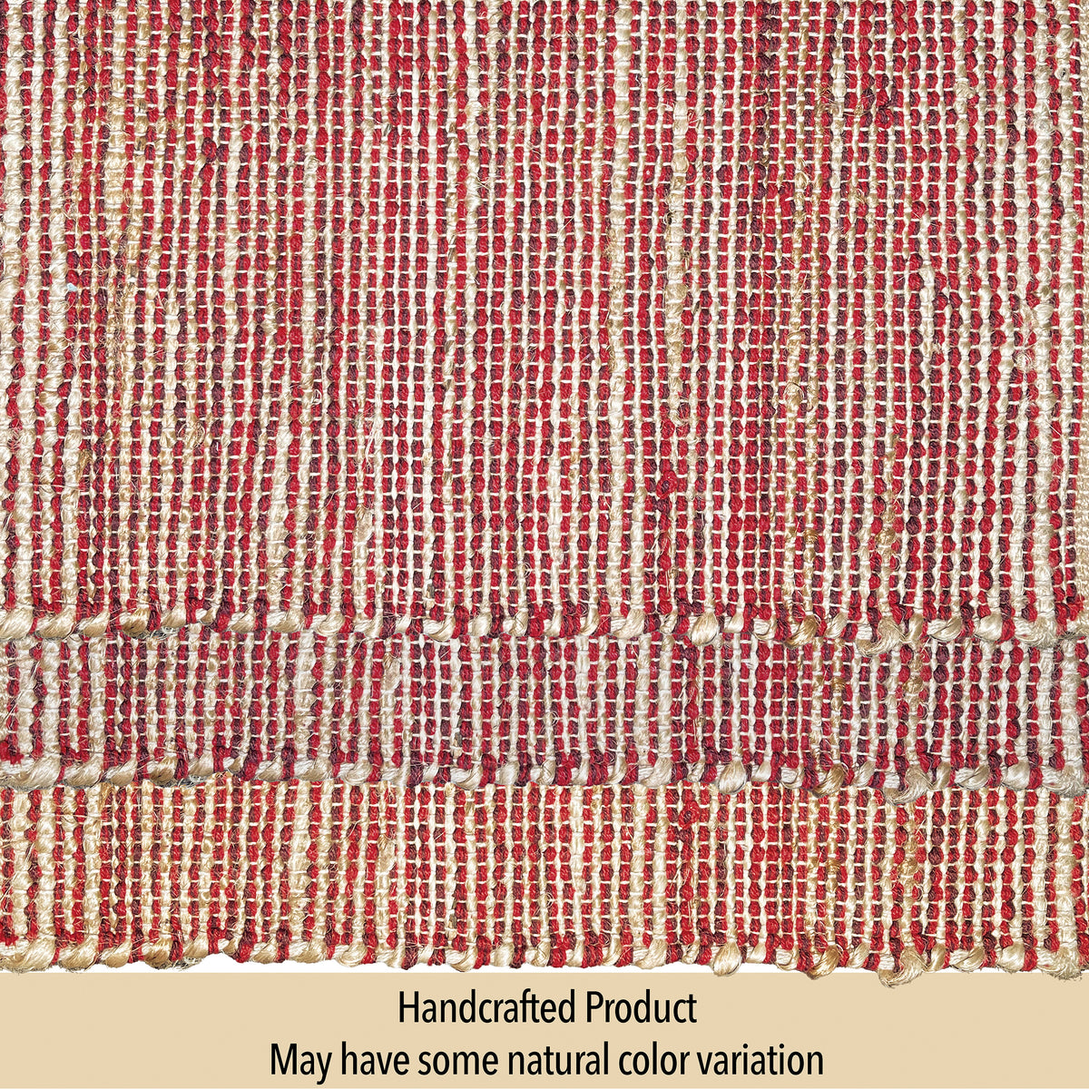 OMBRE TABLE RUNNER, NATURAL-RED, 13''x48''.