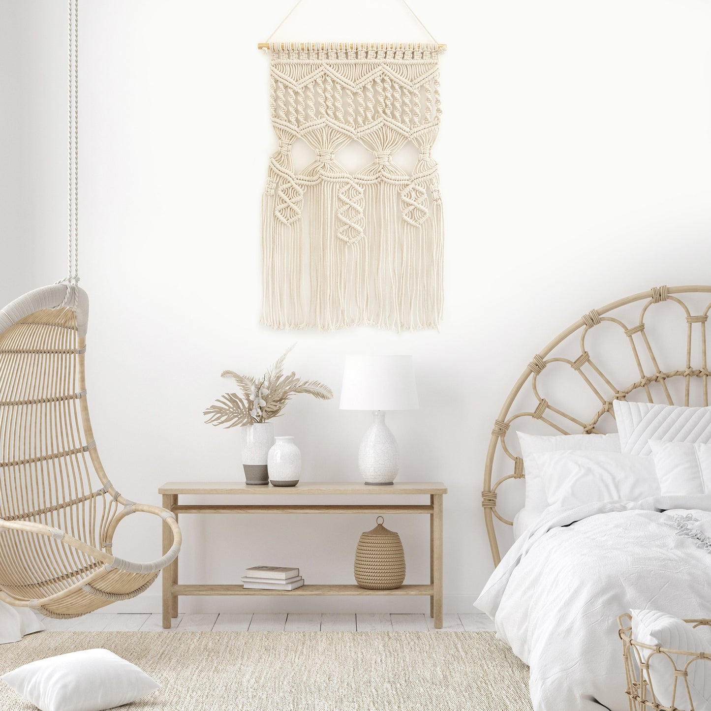 Lorena Wall Hanging - Ivory, 16"x24"