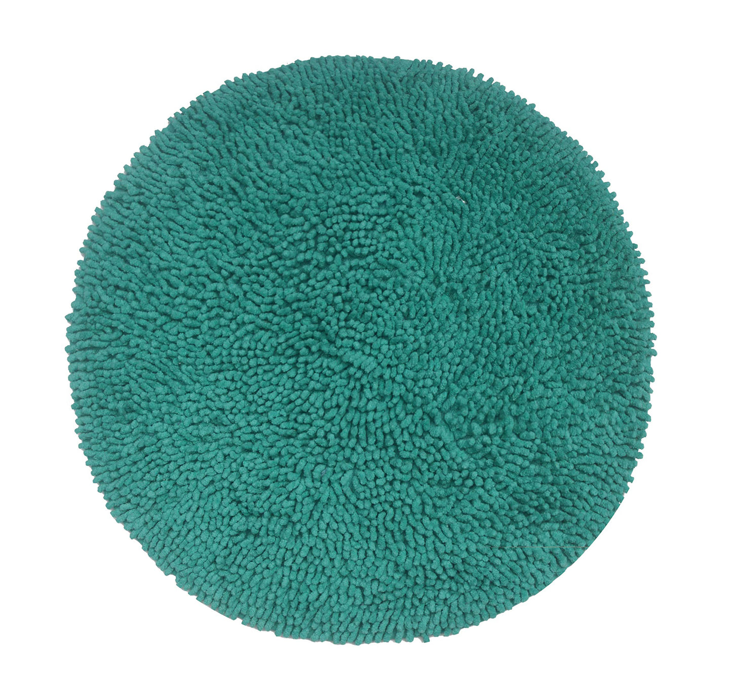 Chenille Shagg Round Bath Mat - Turquoise, 24" Round