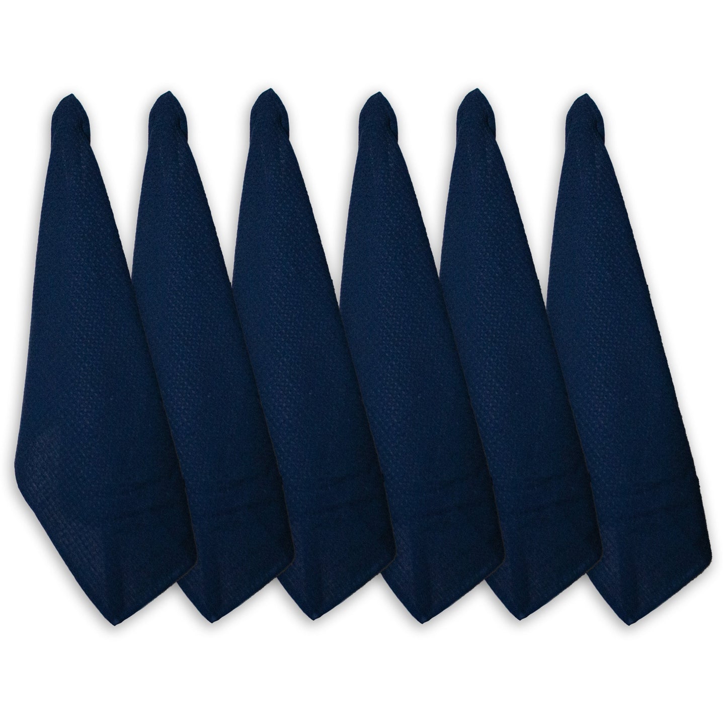 WAFFLE KITCHEN TOWELS SET OF 6, 18''x28'', Blue