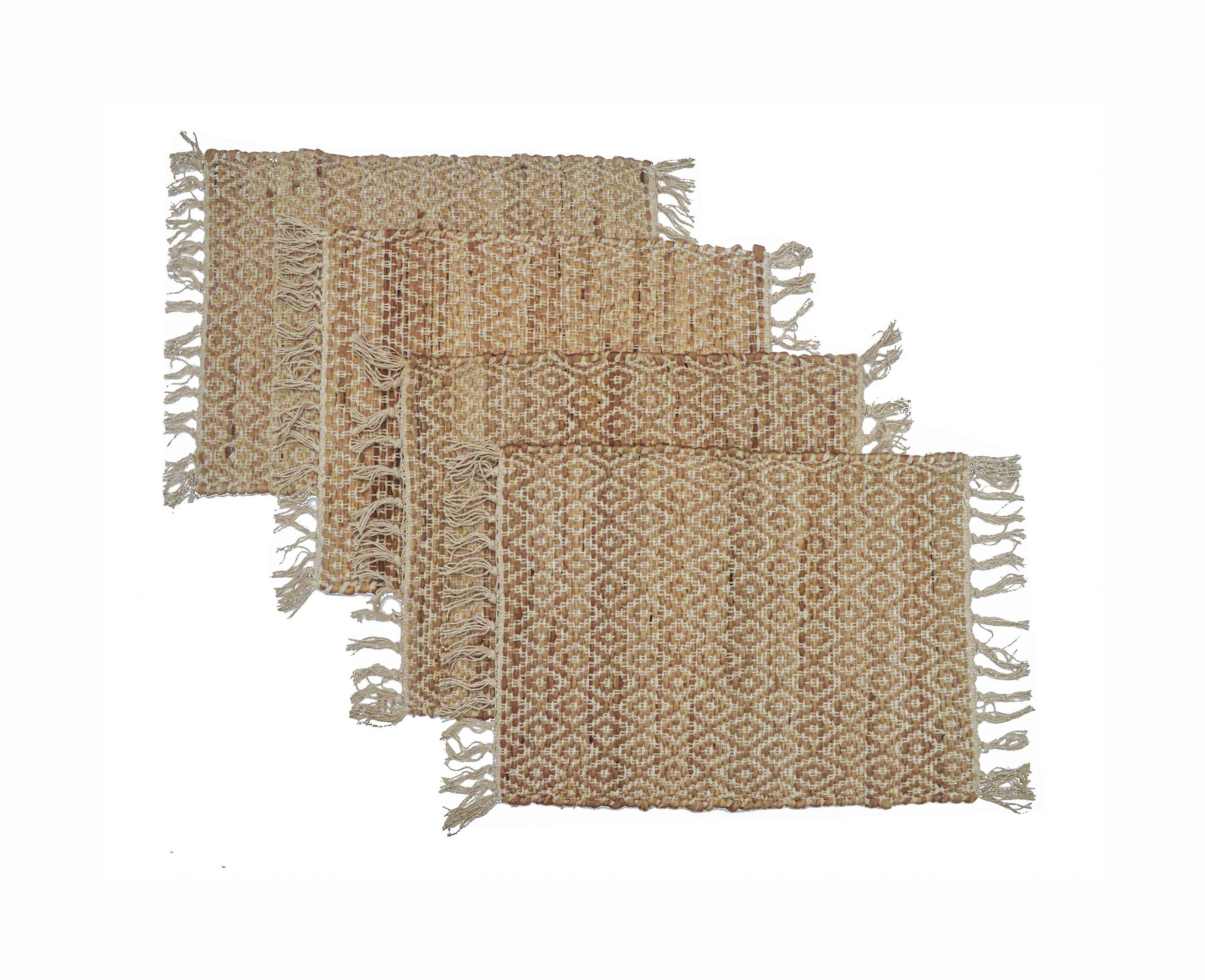 Natural Placemats Set Of 4 Natural Jute, 13''x19'' Chardin Home