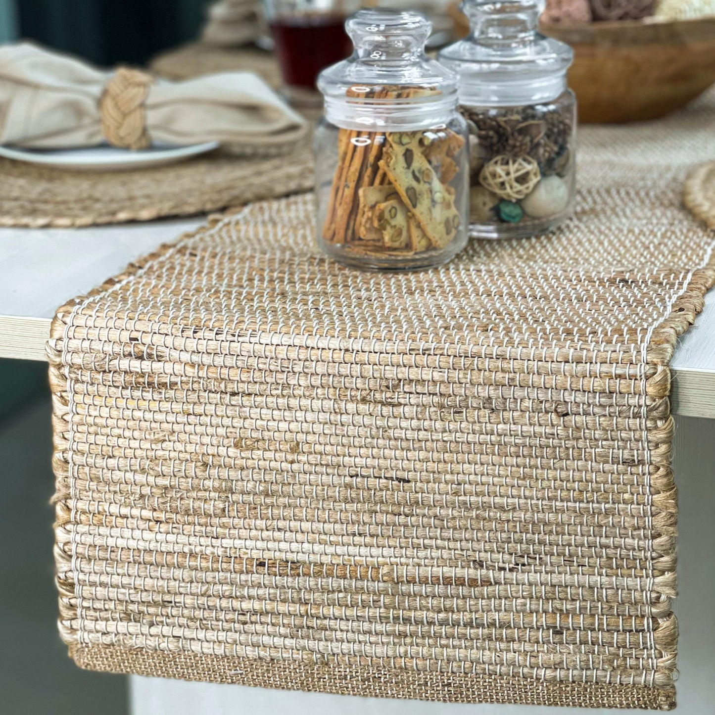 Jute Table Runner - Natural Jute, 13''x72''
