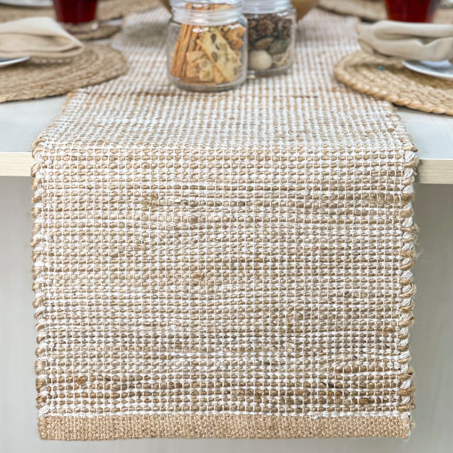 Ombre Table Runner - Natural/Ivory, 13''x72''