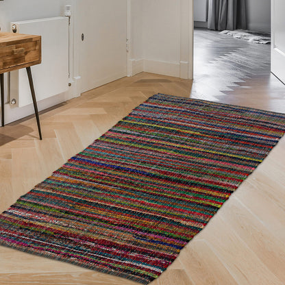 Rainbow Multi Chindi Rug - Multi, 3'x5'