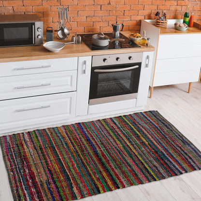 Rainbow Multi Chindi Rug - Multi, 3'x5'