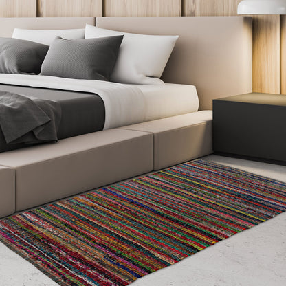 Rainbow Multi Chindi Rug - Multi, 3'x5'
