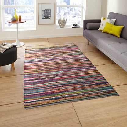 Rainbow Multi Chindi Rug - Multi, 8'x10'