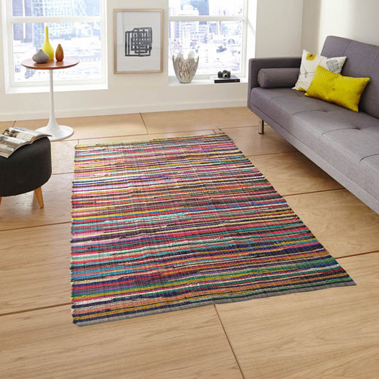 Rainbow Multi Chindi Rug - Multi, 8'x10'