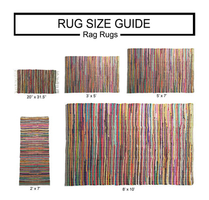 Rainbow Multi Chindi Rug - Multi, 8'x10'
