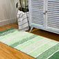 Cordural Stripe Bath Runner-Sage Green-White,24''X60''
