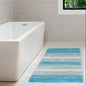 Cordural Stripe Bath Runner-Aqua-Turquoise,24''X60''