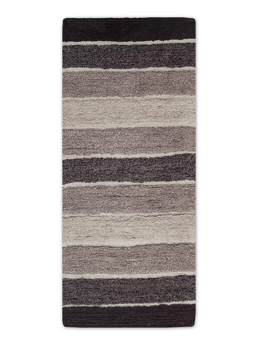 Cordural Stripe Bath Runner-Brown-Beige,24''X60''