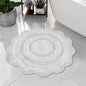 CROCHET ROUND BATH MAT, 24'' RND., LT. GREY